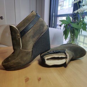 RAG & BONE Suede Wedge Booties